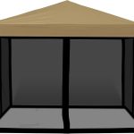 Mosquito Net with Zipper for Outdoor Camping/Pop Up Canopy Tent, DIY Canopy Screen Wall Outdoor Mosquito Net for 10 x 10 Patio Gazebo and Tent