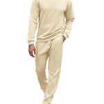 Men Tracksuit Knit Jacquard 2 Piece Long Sleeve Pullover Jogging Tracksuit Athletic running Casual Sportswear