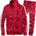 Men Activewear Full Zip Warm Tracksuit Sports Set Casual Sweat Suit
