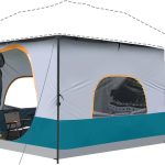 Camping Cube Tent 10'x10' - Converts 10' Straight Leg Canopy into Camping Tent - Connect Jeep & SUV Tailgate - Ocean Blue (Canopy Pole/Shelter NOT Included)
