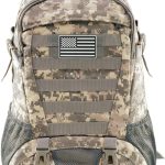 Tactical Backpack for Men Hiking Day Pack  Military Rucksack Waterproof 30L EDC Bag with USA Flag Patch