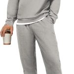 Men Tracksuit 2 Piece Long Sleeve Pullover Outfits Casual Sweatshirt & Jogging Sport Suit Sets with Pockets