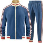 Men Track Suits Sets Long Sleeve Full-zip Sweatsuit Active Jackets and Pants 2 Piece Outfits