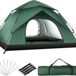 1-2 Person Instant Pop Up Tent, Quick Setup Lightweight Camping Tent for Solo or Duo, Waterproof Windproof Dome Tent for Hiking, Backpacking, Beach, Festival with Carry Bag