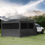 5pcs Sidewalls for 10X10 Commercial Instant Canopy Tent, Converts Canopy into Tent for Camping with Removable SUV Tailgate - Black (Canopy Pole/Shelter NOT Included)