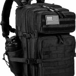 Military Tactical Backpack for Men and Women 45L Army 3  Bag Large Rucksack with  System - Black